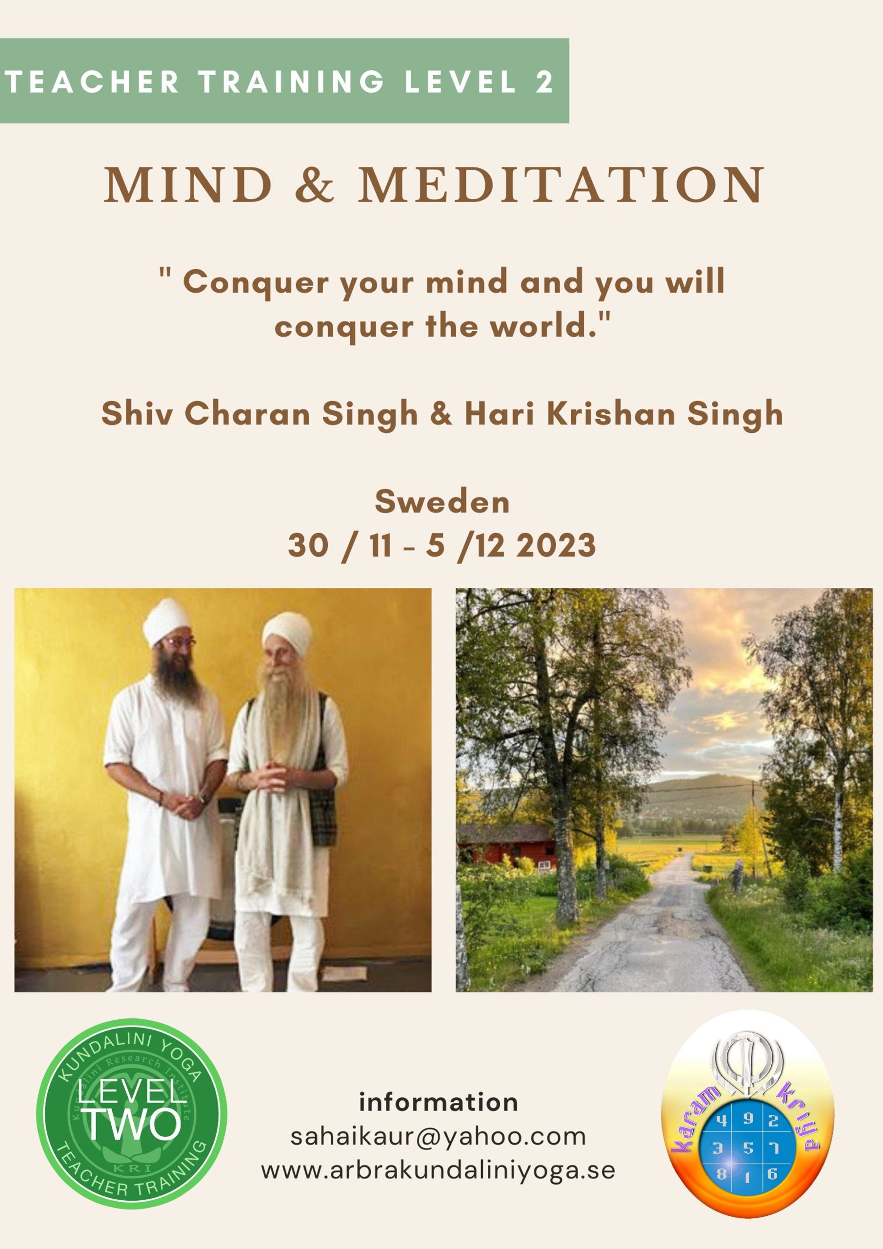MIND AND MEDITATION With Shiv Charan Singh and Hari Krishan Singh In Blegium