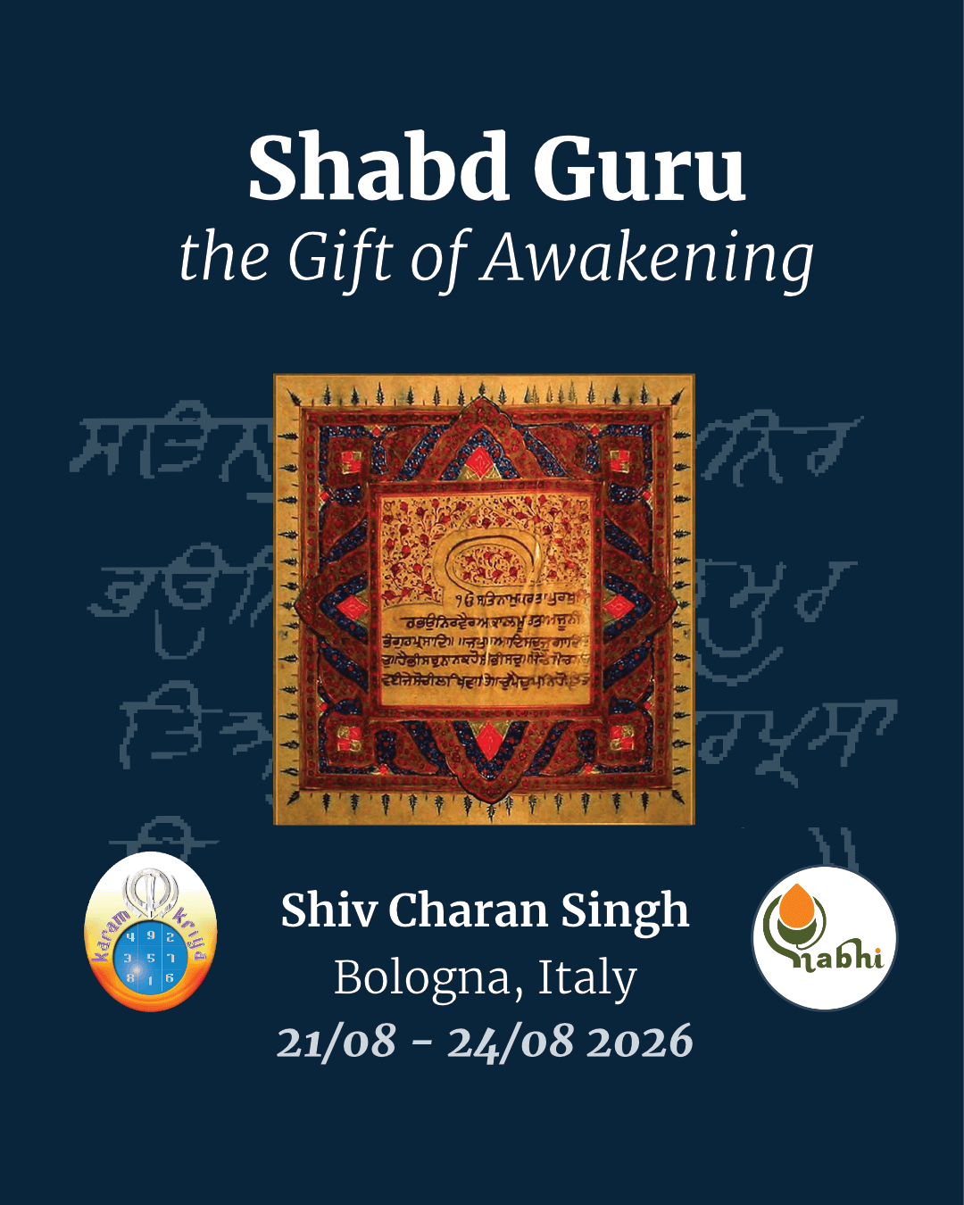 Karam Kriya Workshop · Shabd Guru · ITALY